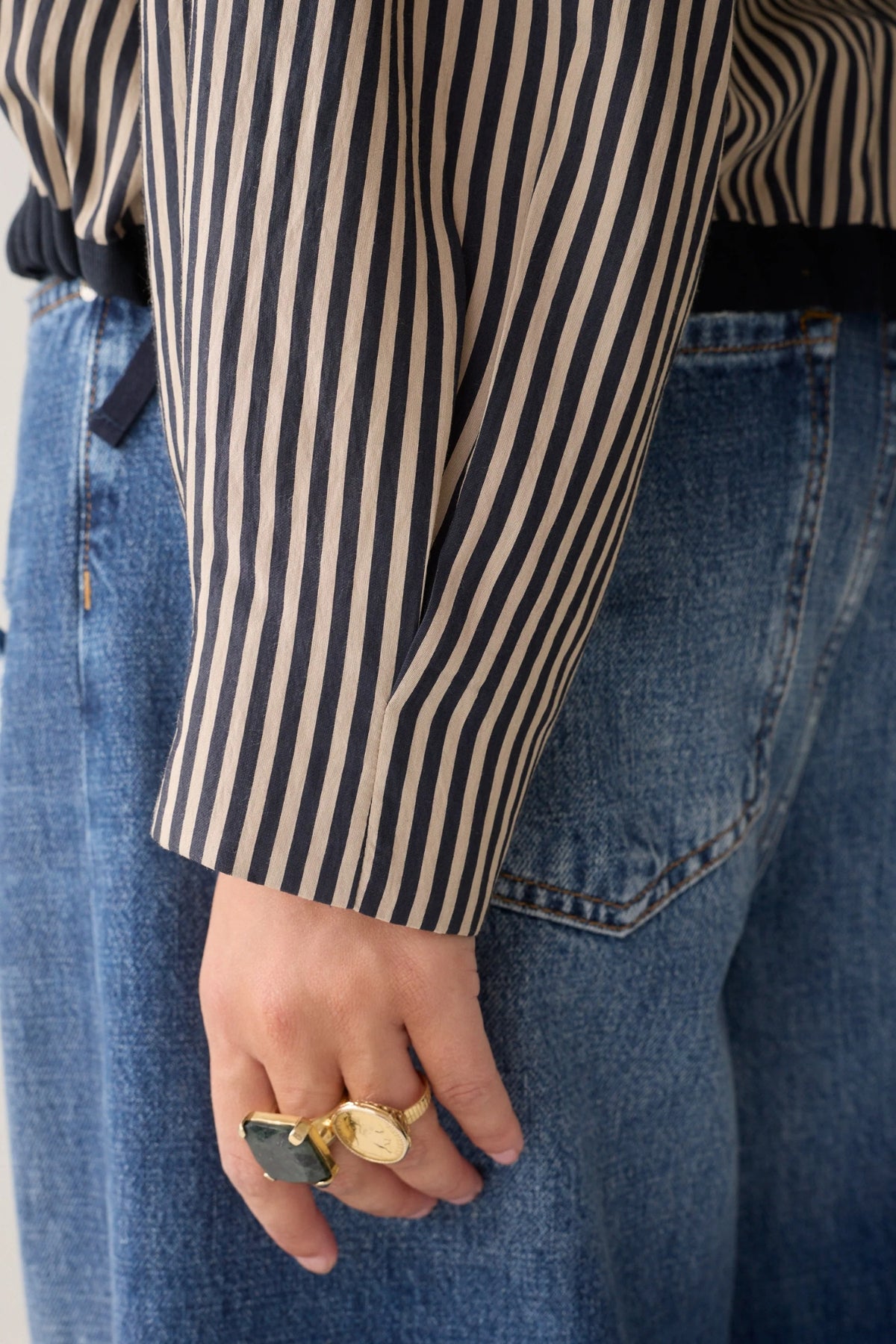 Boxy Two-Tone Blouse