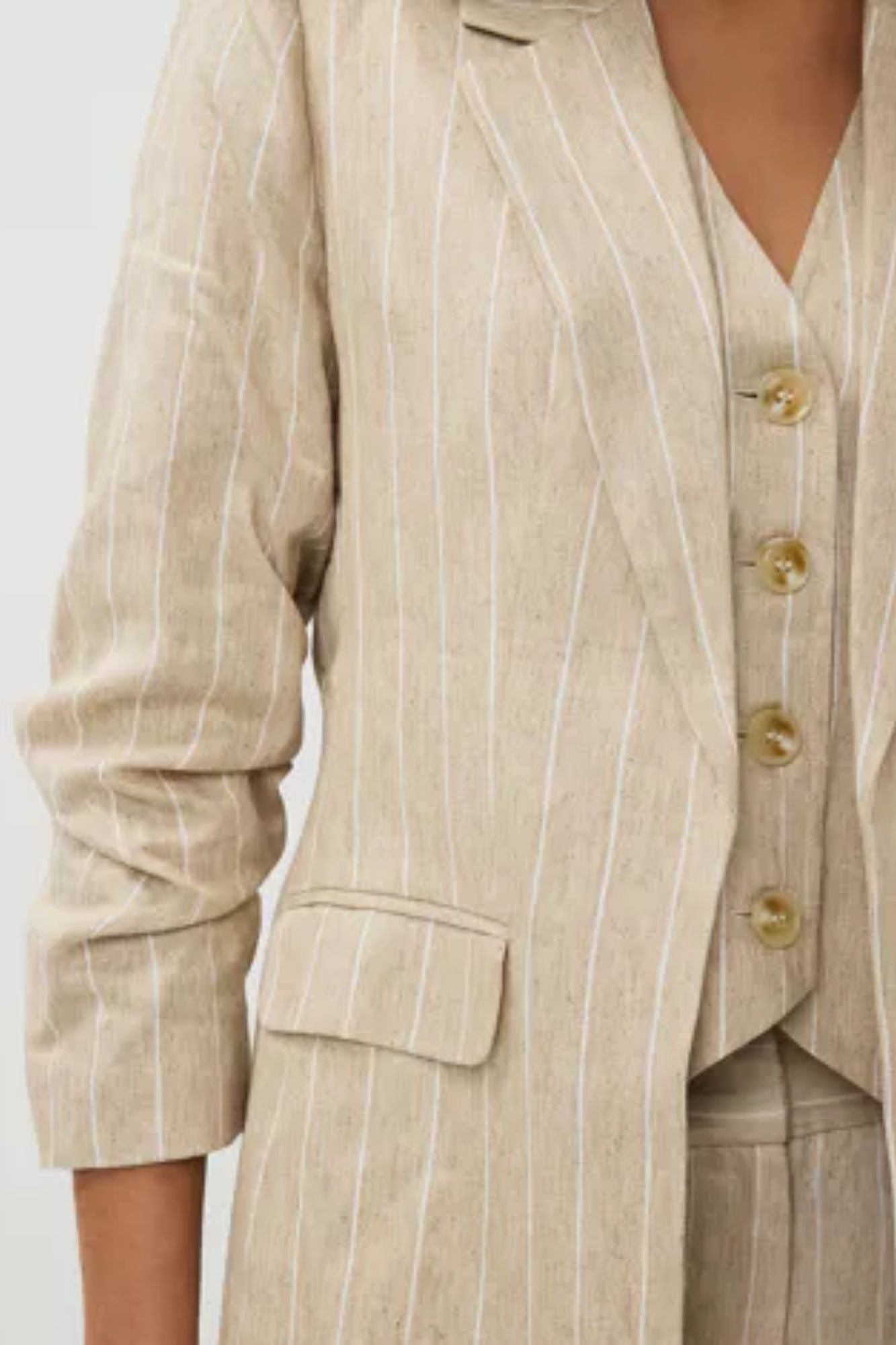 Blazer Linen Stripe