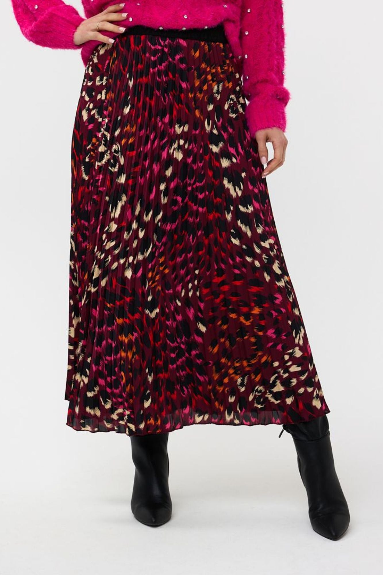 Skirt Plisse Floral Gem
