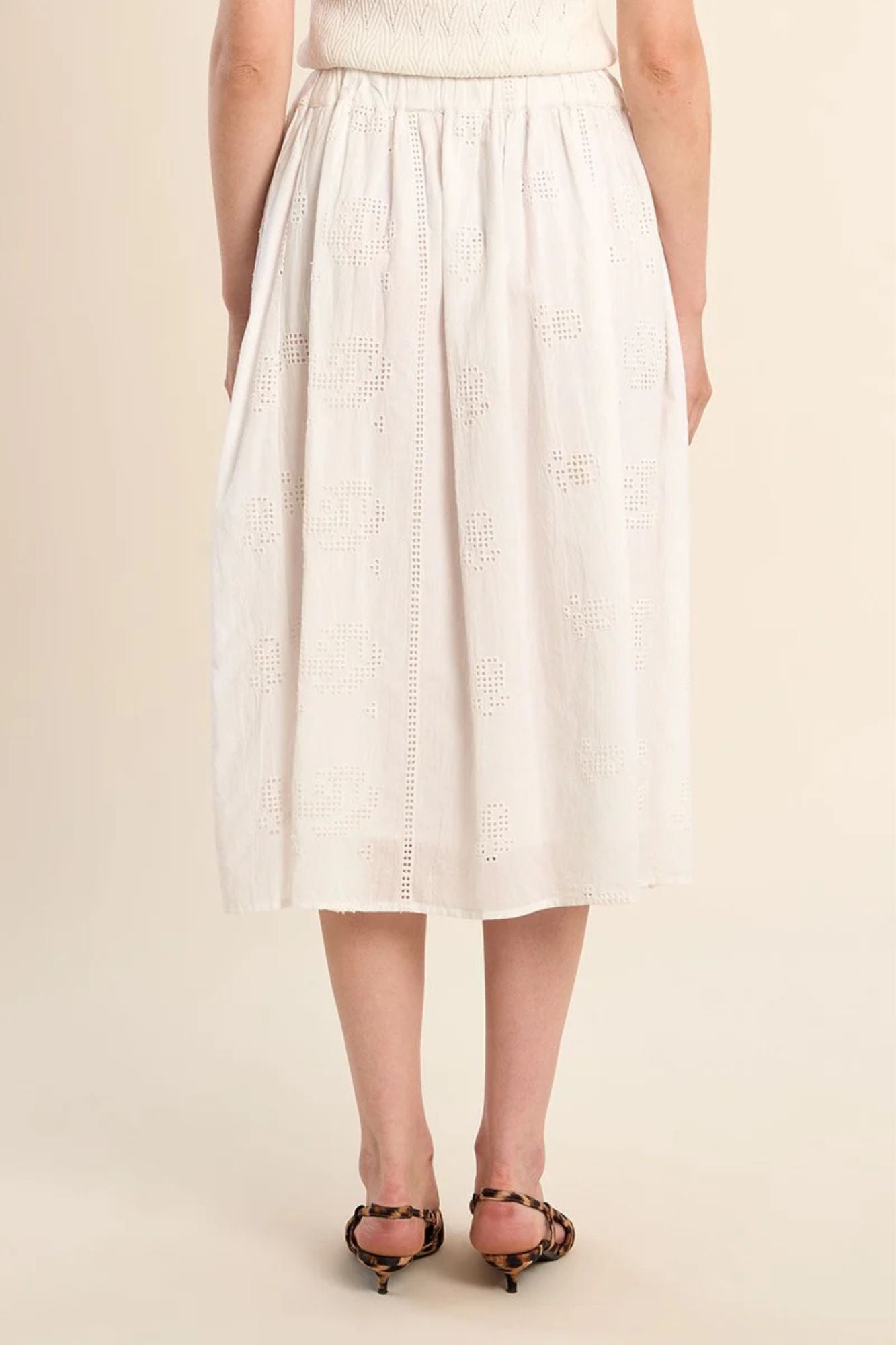 Woven Eyelet Skirt