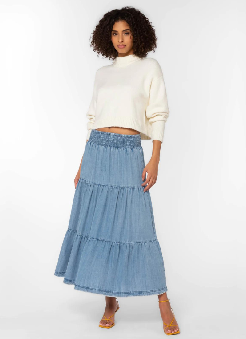 Jupe en jean bleu Irene