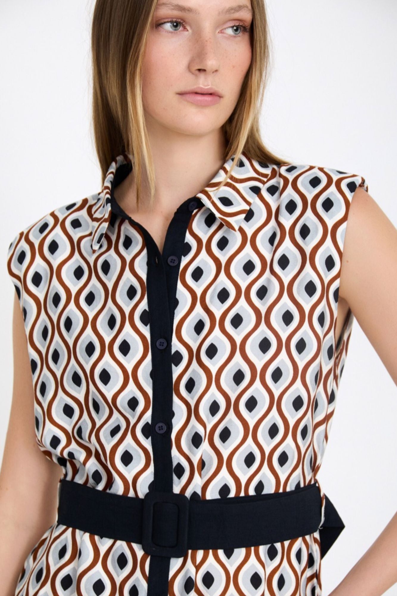 Retro Print Dress