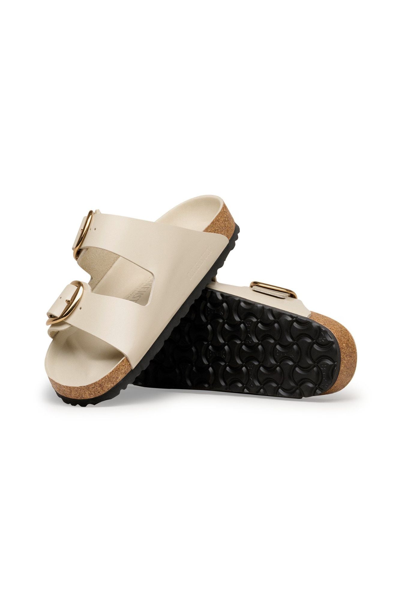 Arizona Big Buckle Natural Leather Patent I Narrow