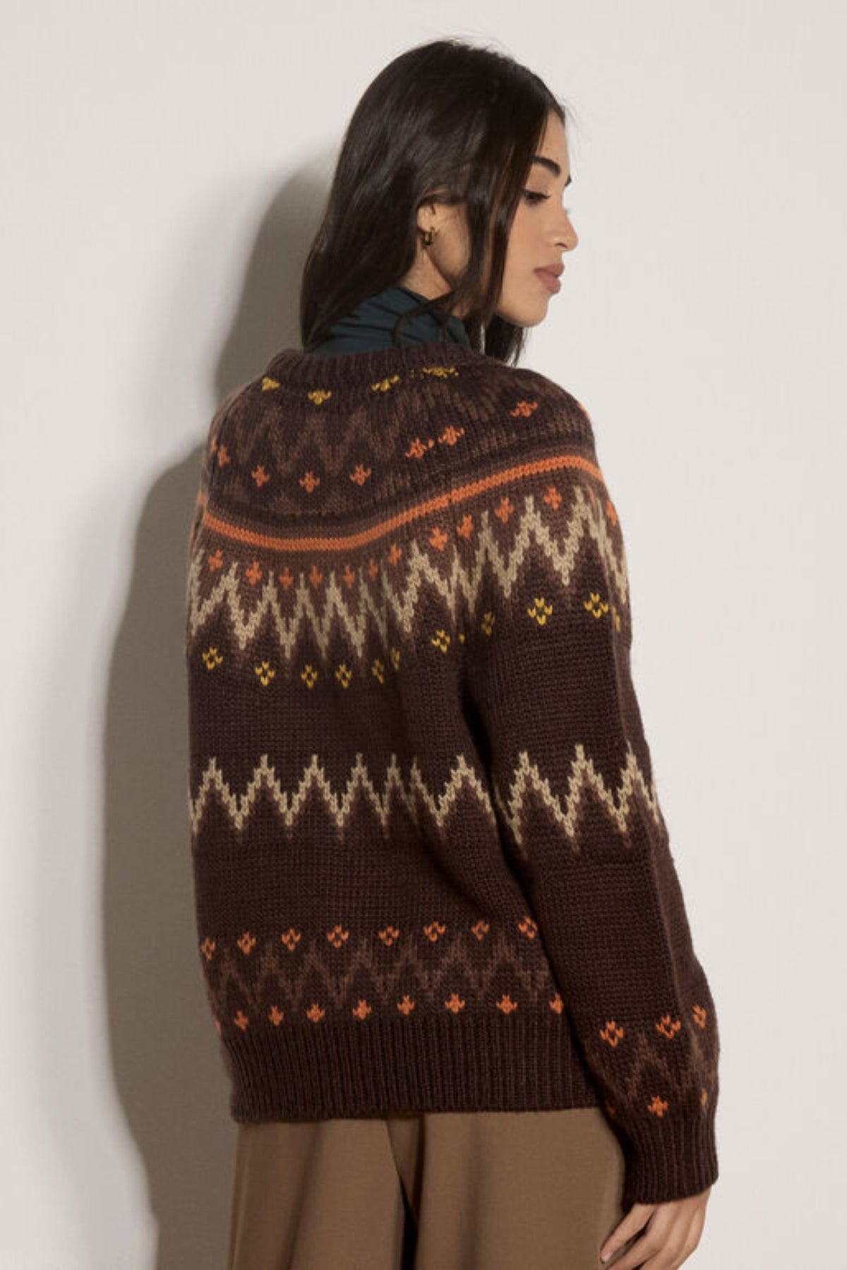 Fairisle Crew Cardigan