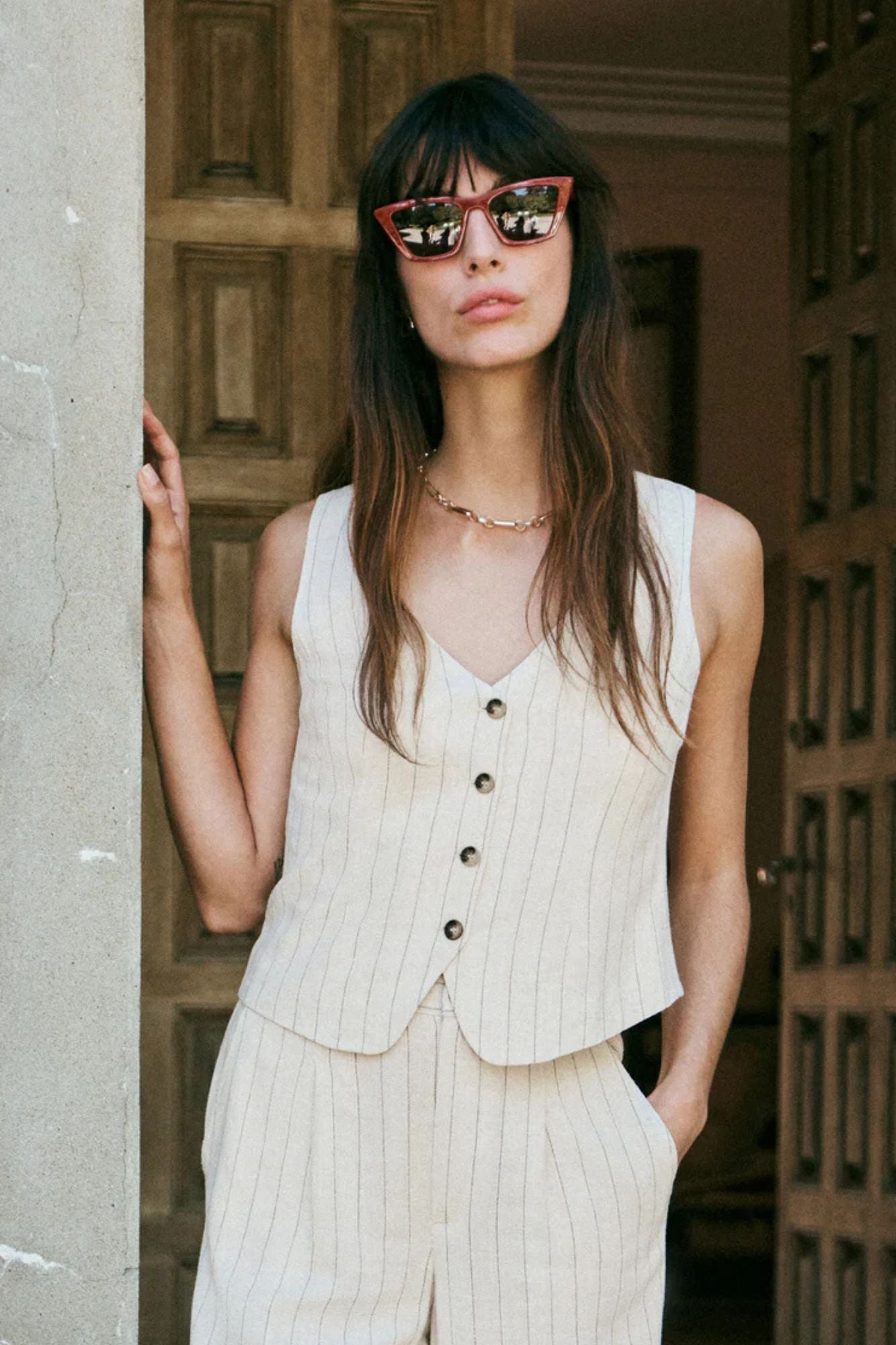 Belfort Pinstripe Vest