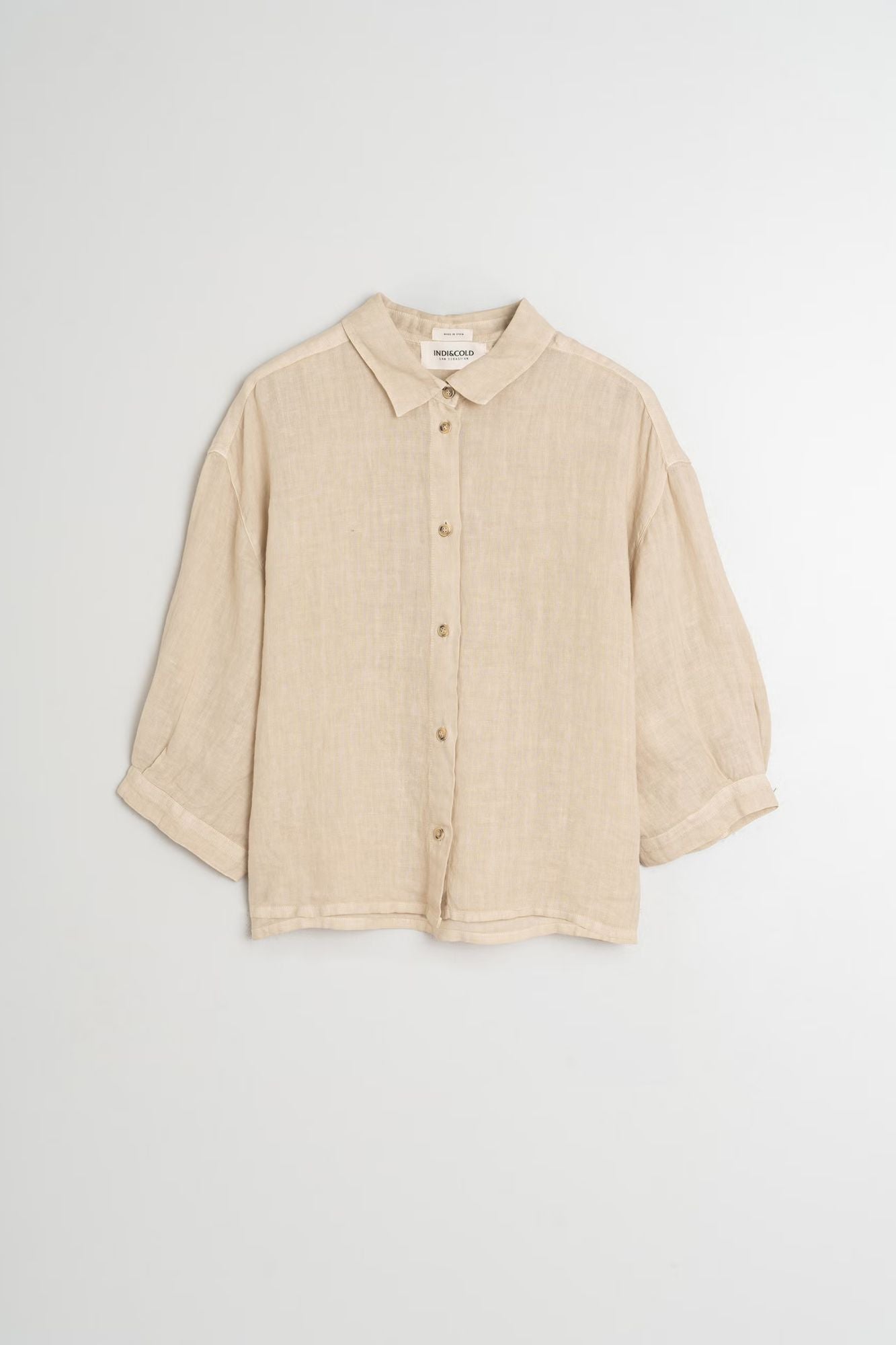 Linen Box-Cut Shirt