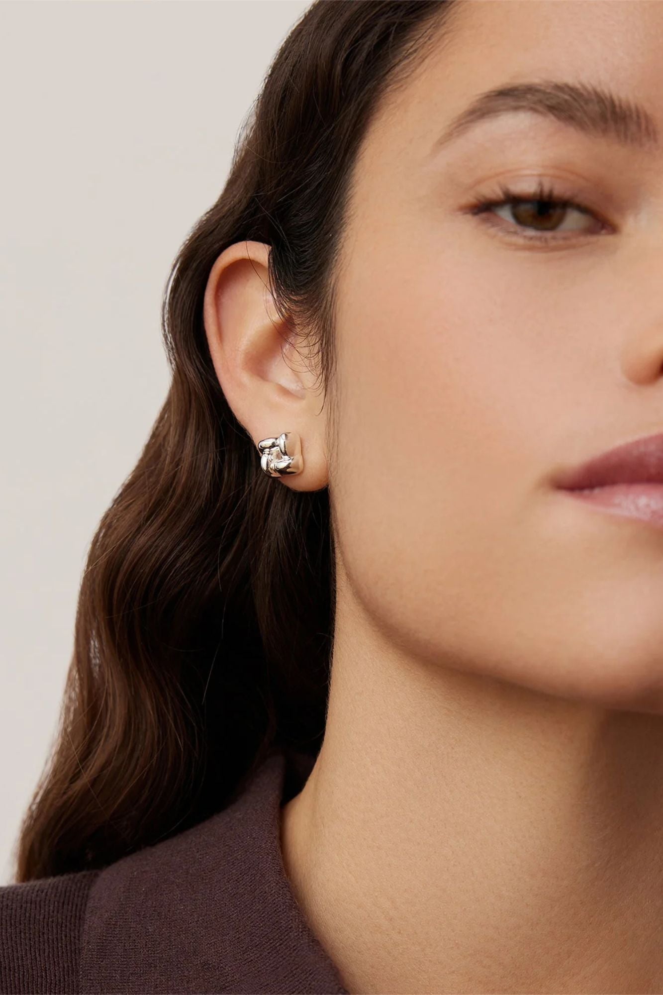 Mini Woven Square Earrings