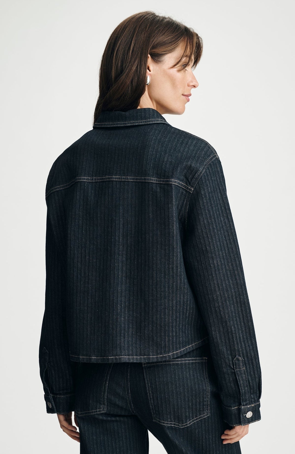Norina Cropped Denim Overshirt