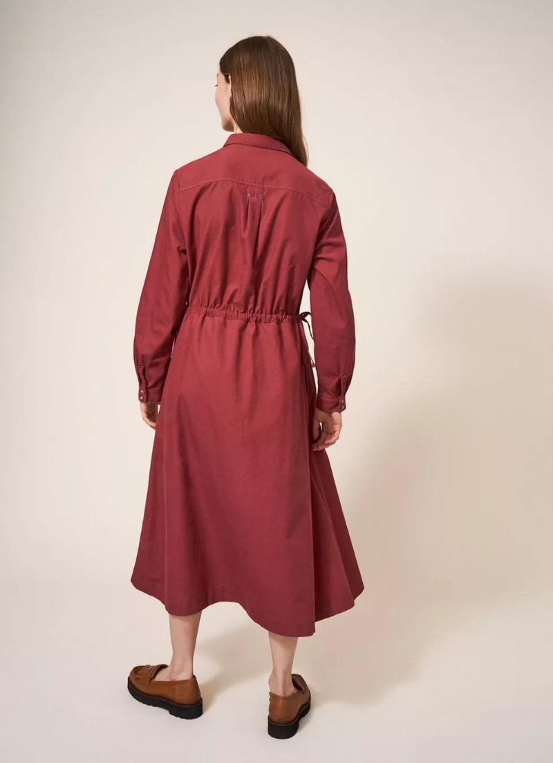 Robe chemise en velours côtelé Jade