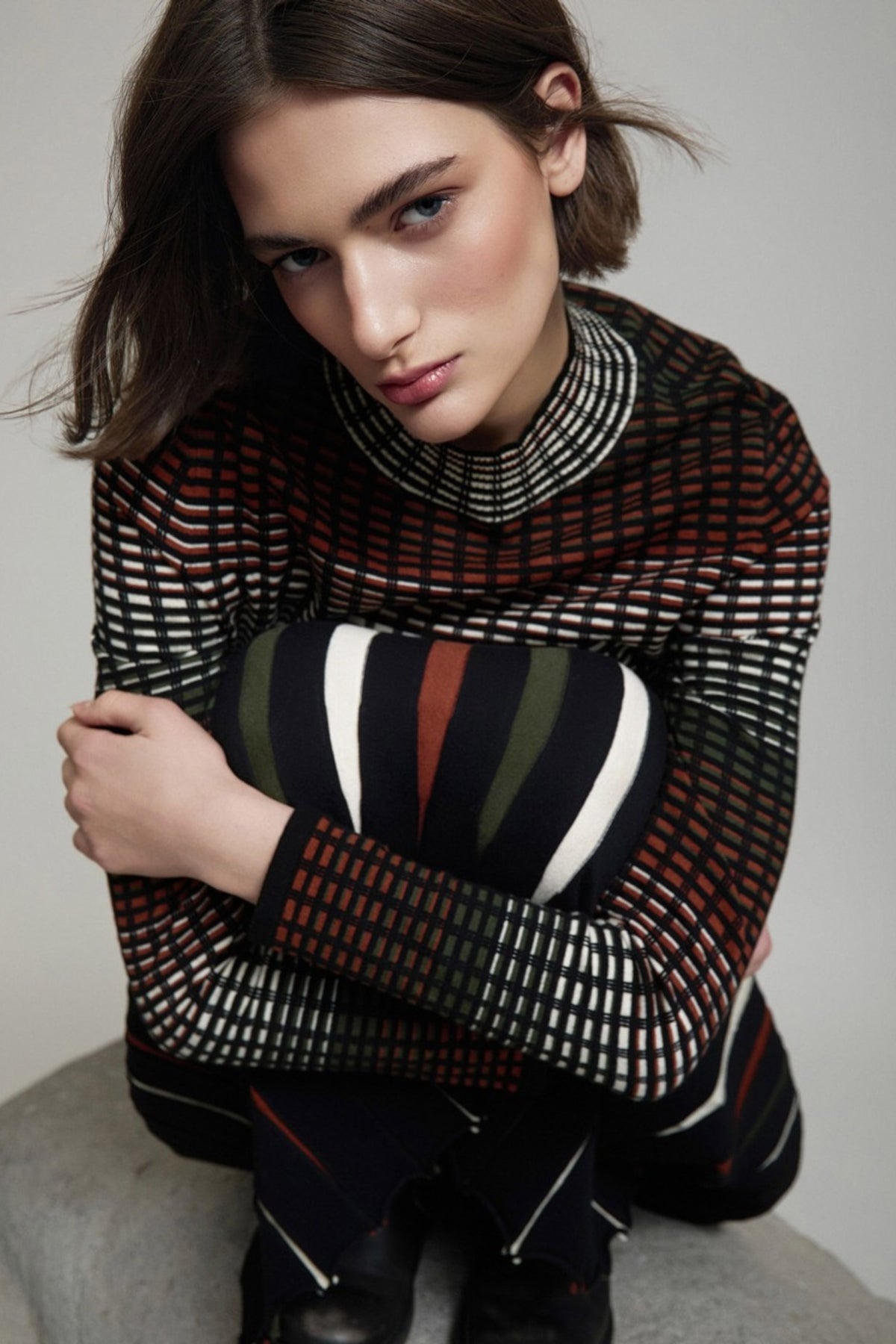 Intarsia Stripes Sweater