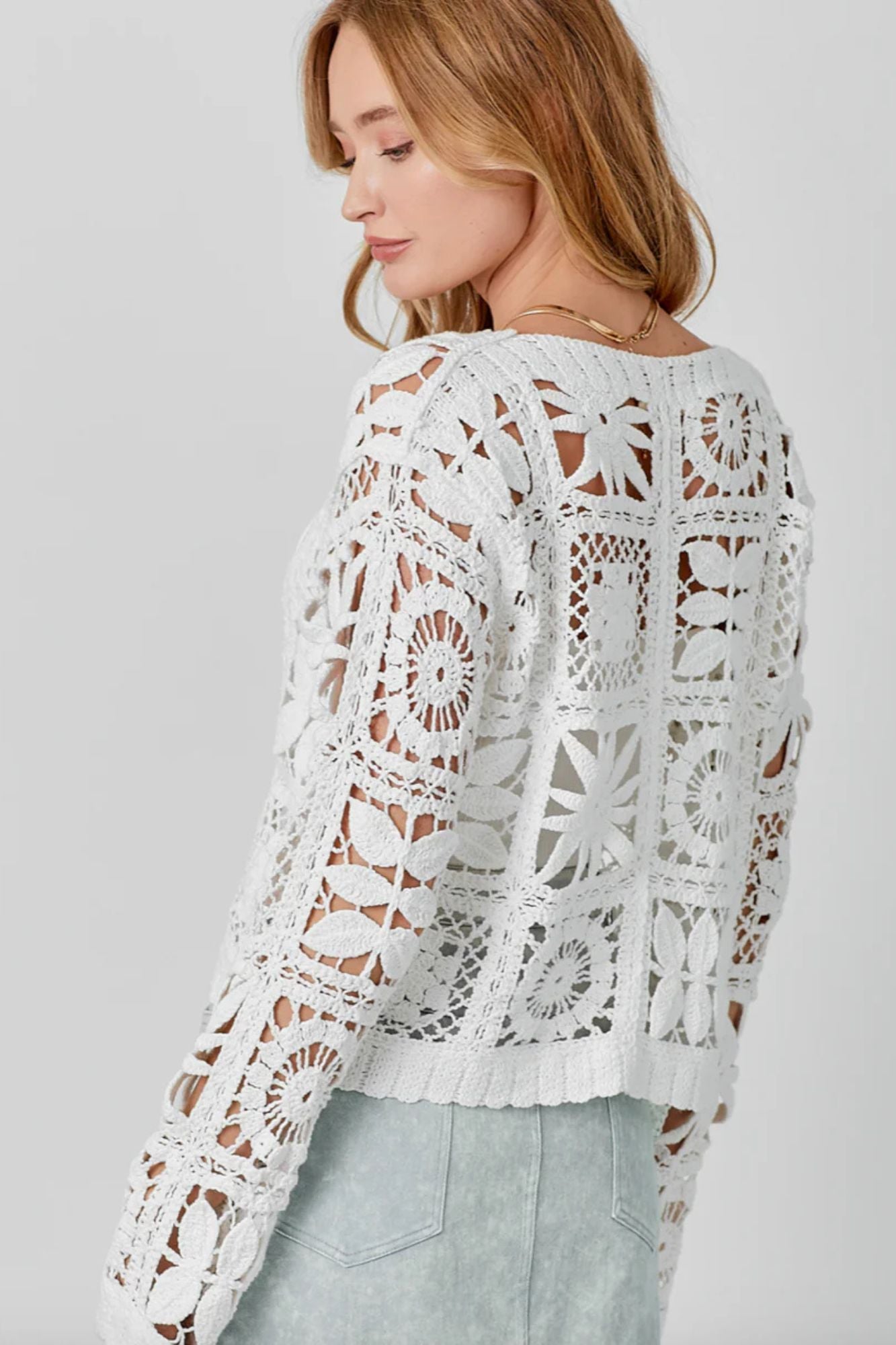Crochet Button Up Cardigan