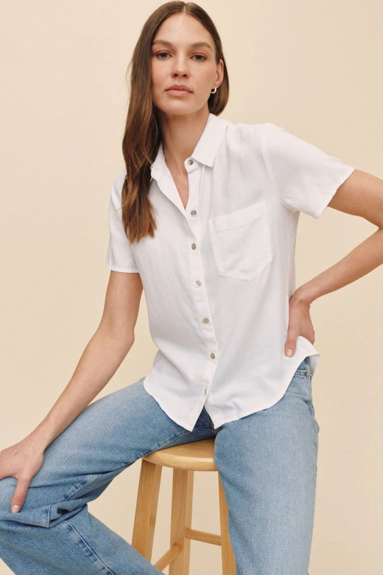 Short Sleeve Pocket Button Down Shirt