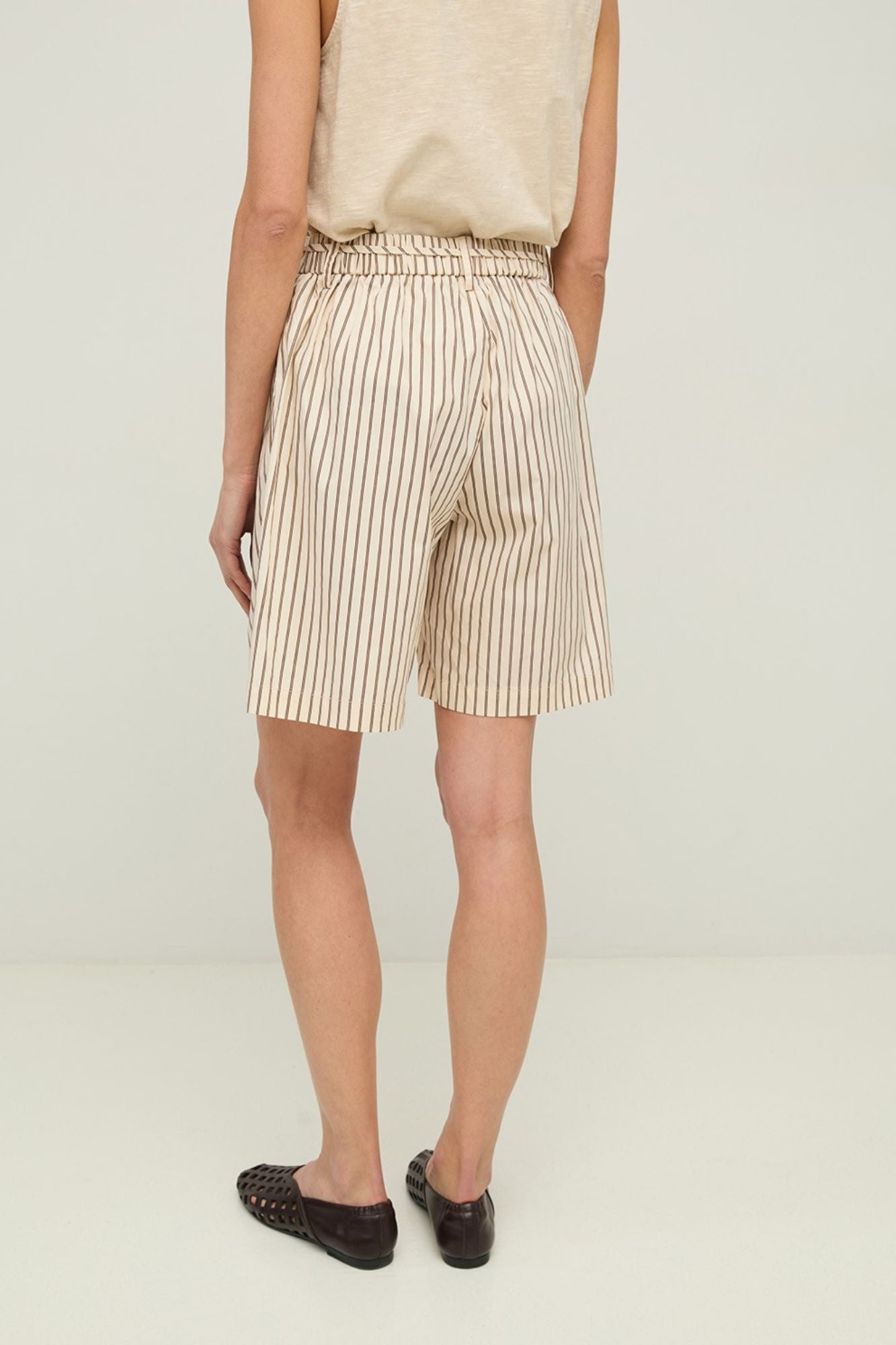 Striped Poplin Shorts