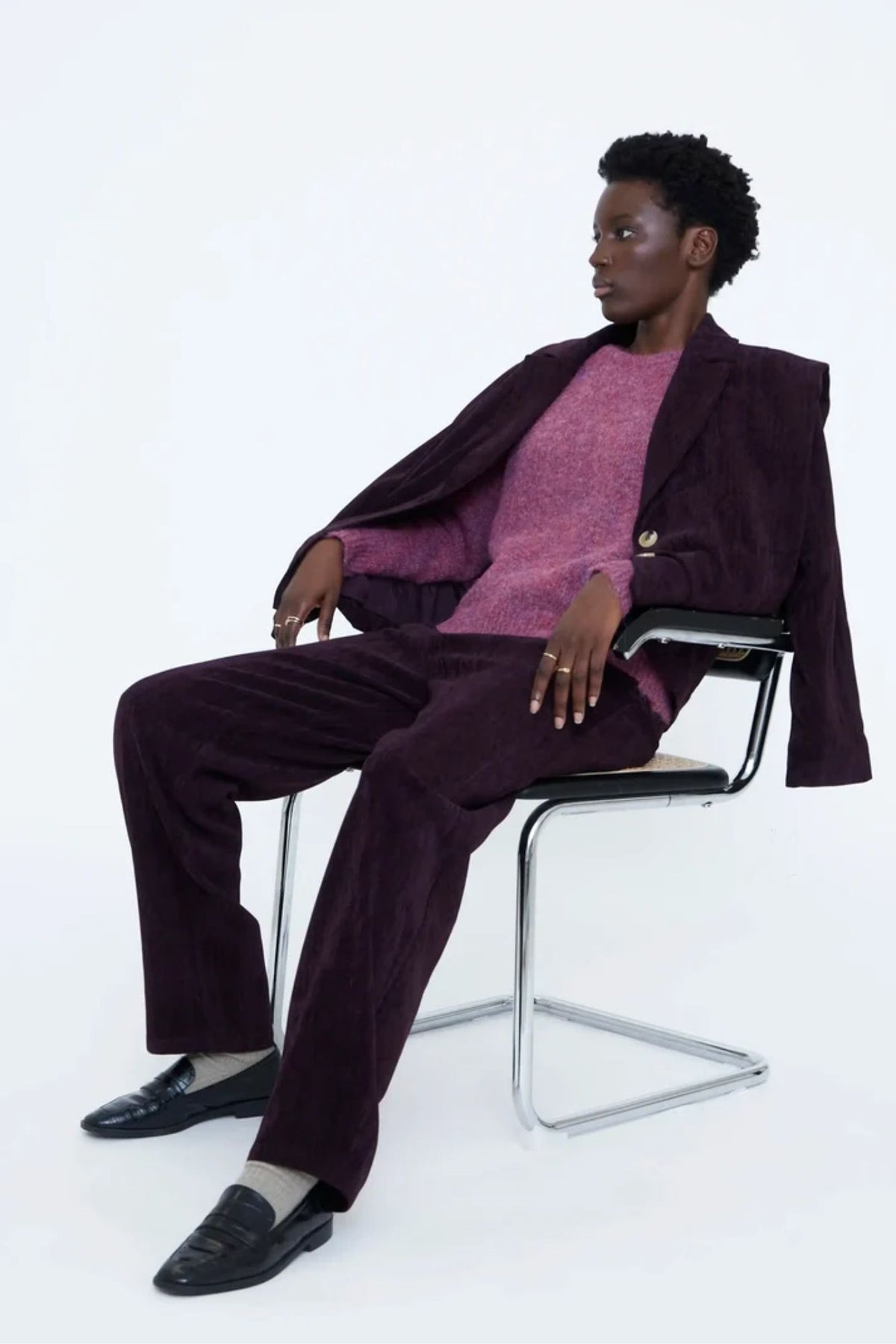 Fuchsia Wool Blend Sweater