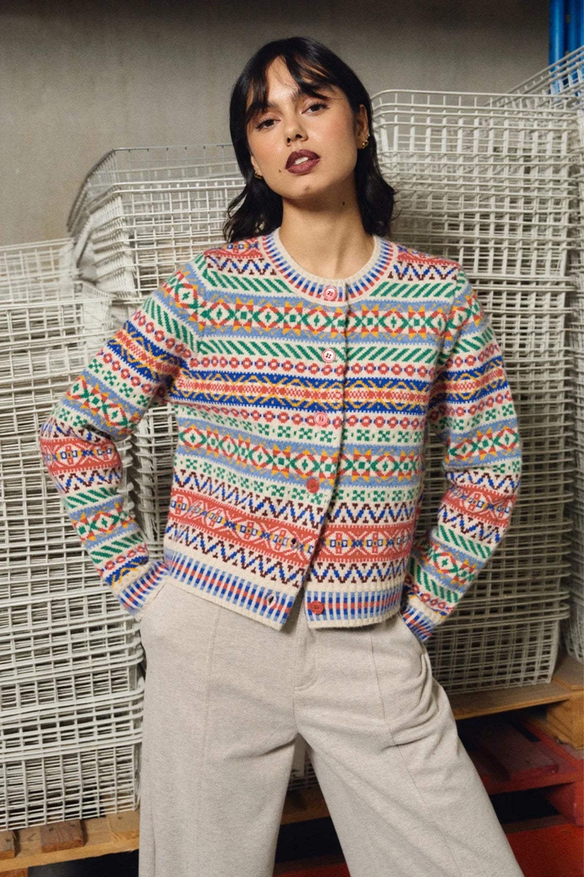 Tibetan Pattern Cardigan