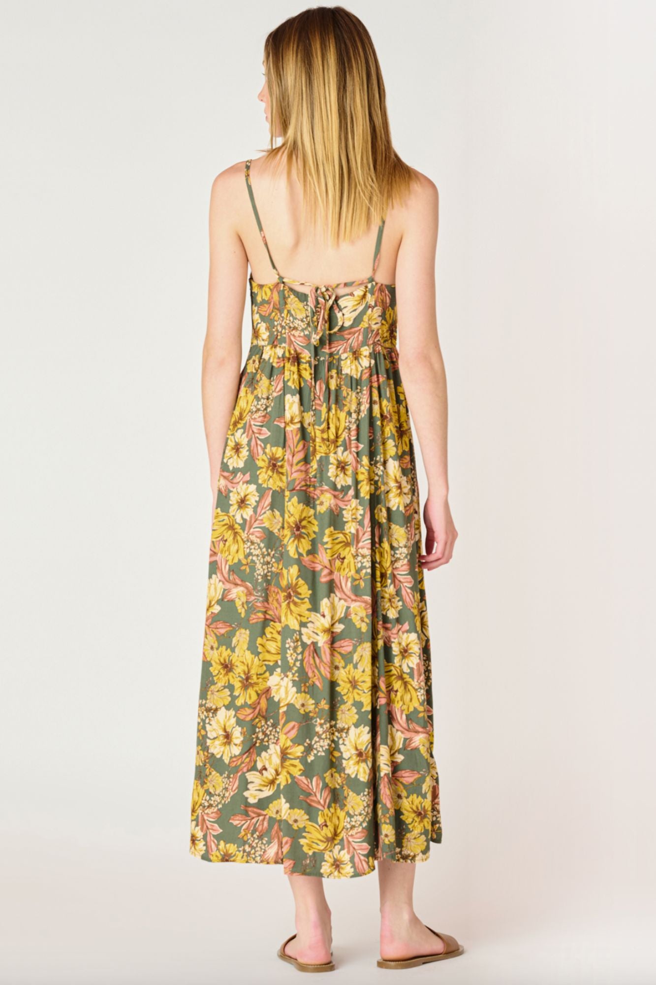 Nora Tie Back Midi Dress