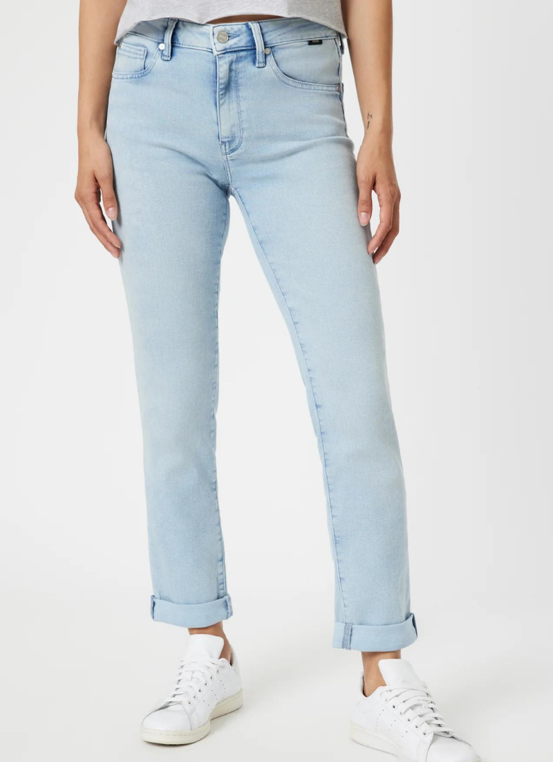 Kathleen Slim Boyfriend | Bleach Feather Blue