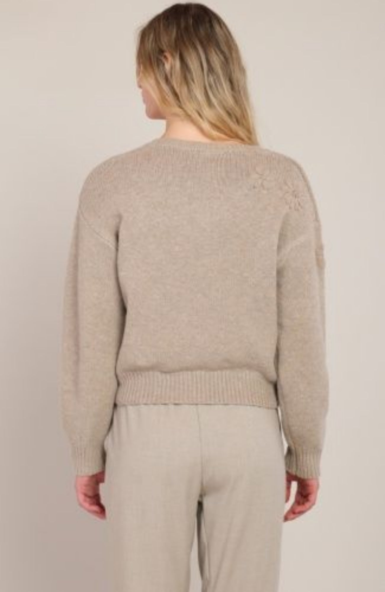 Flower Embroidered Sweater
