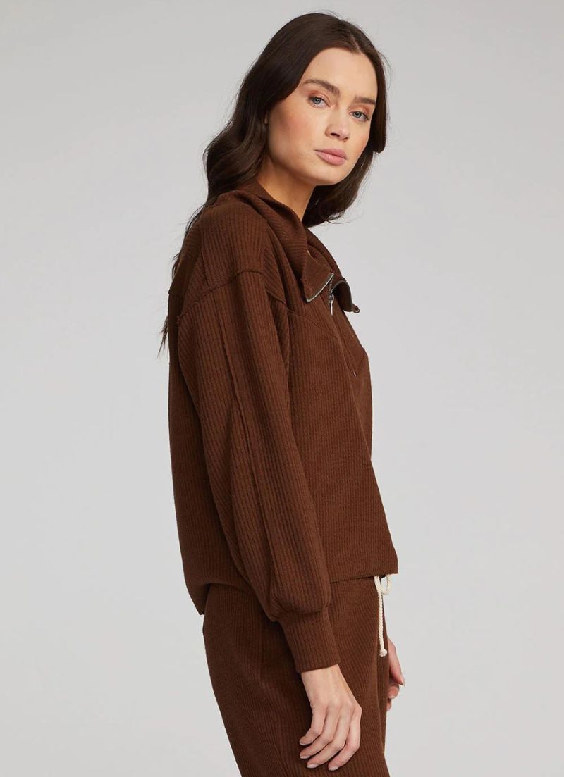Pull demi-zippé