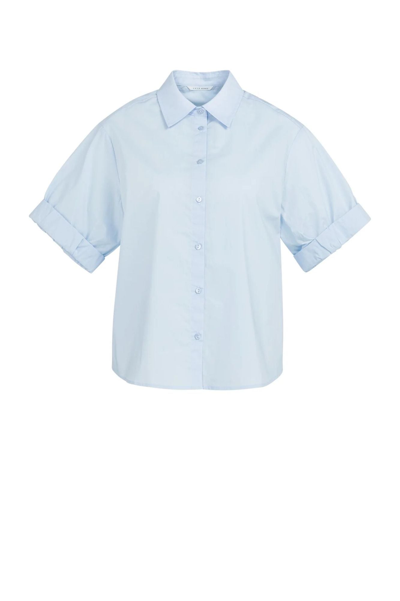 Short Roll Up Sleeve Blouse