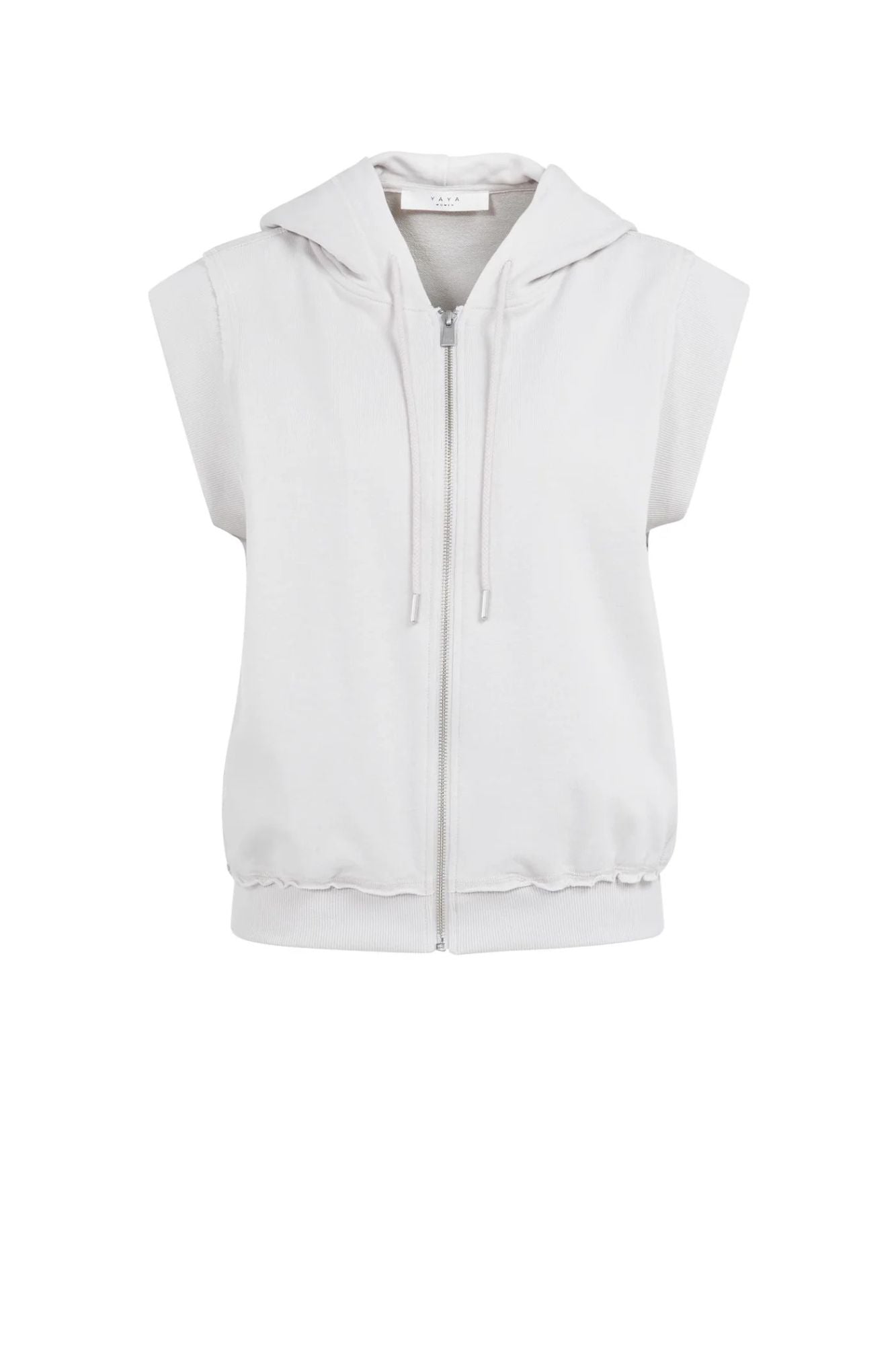 Sleeveless Hoodie with Cords