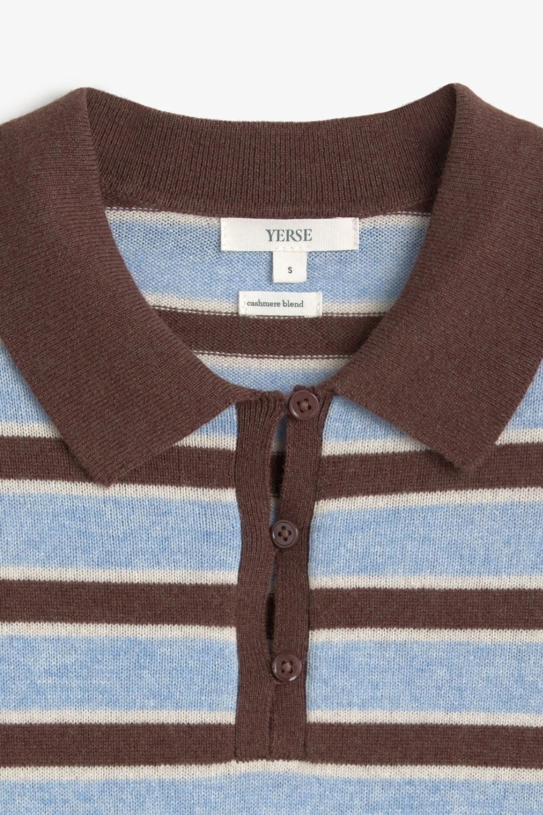 Striped Polo Neck Sweater