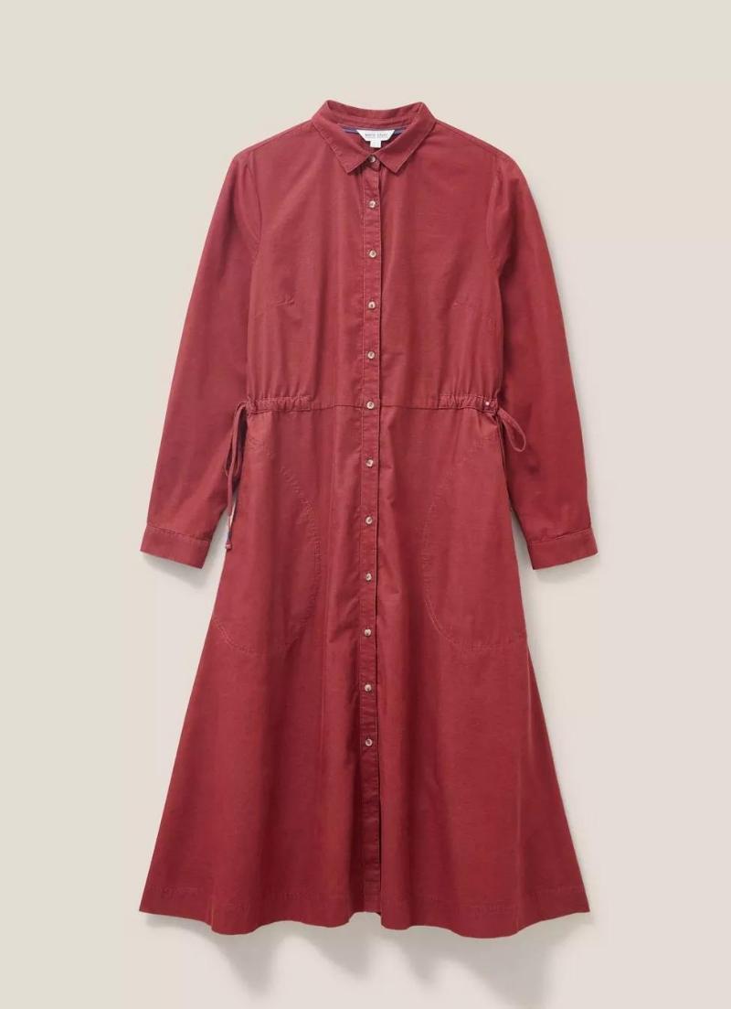 Robe chemise en velours côtelé Jade