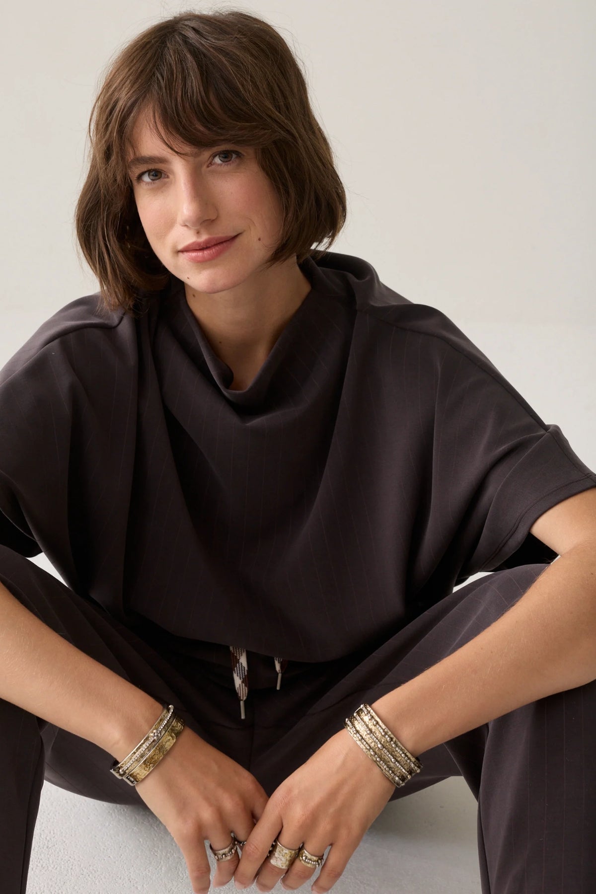 Pinstripe Scuba Top