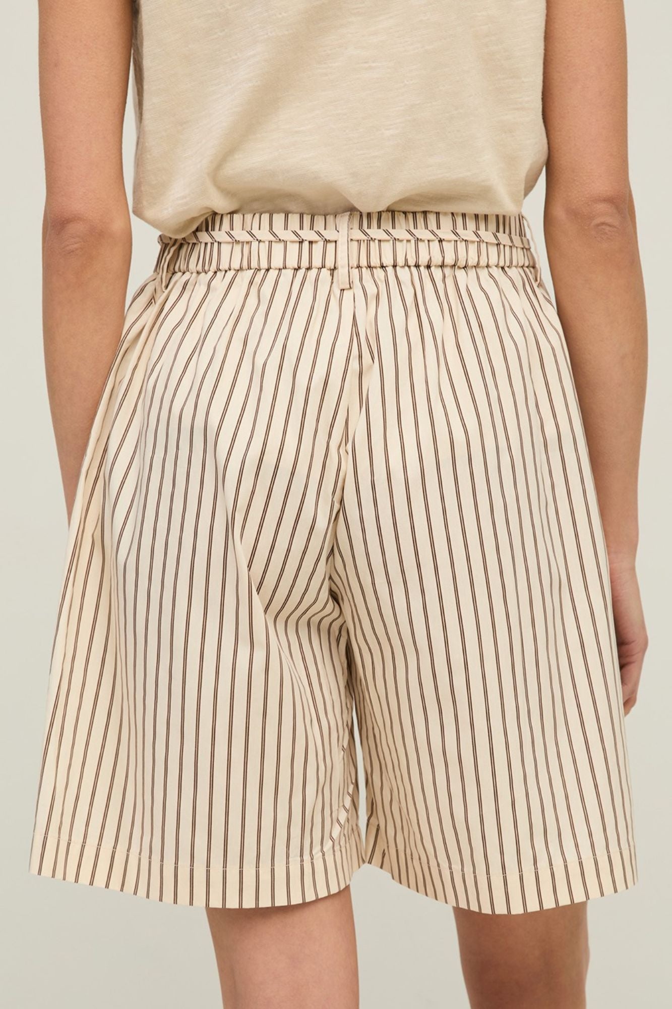 Striped Poplin Shorts