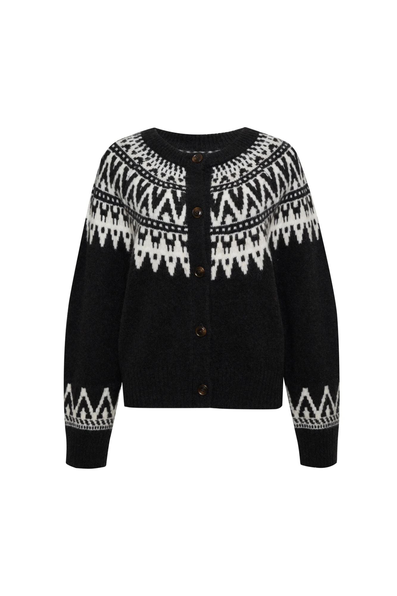 Fairisle Crewneck Cardi