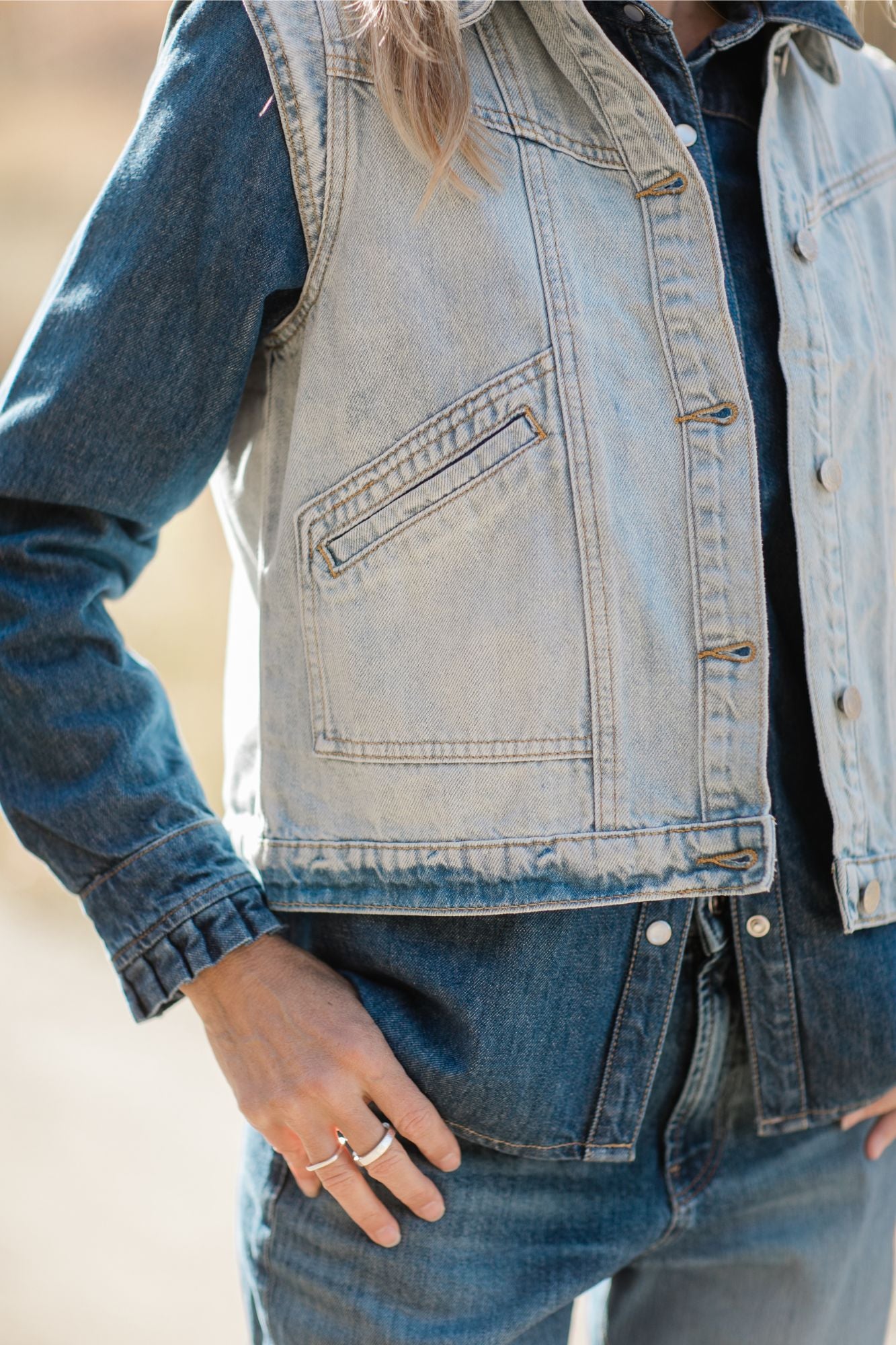 Gilet en jean Cassandra