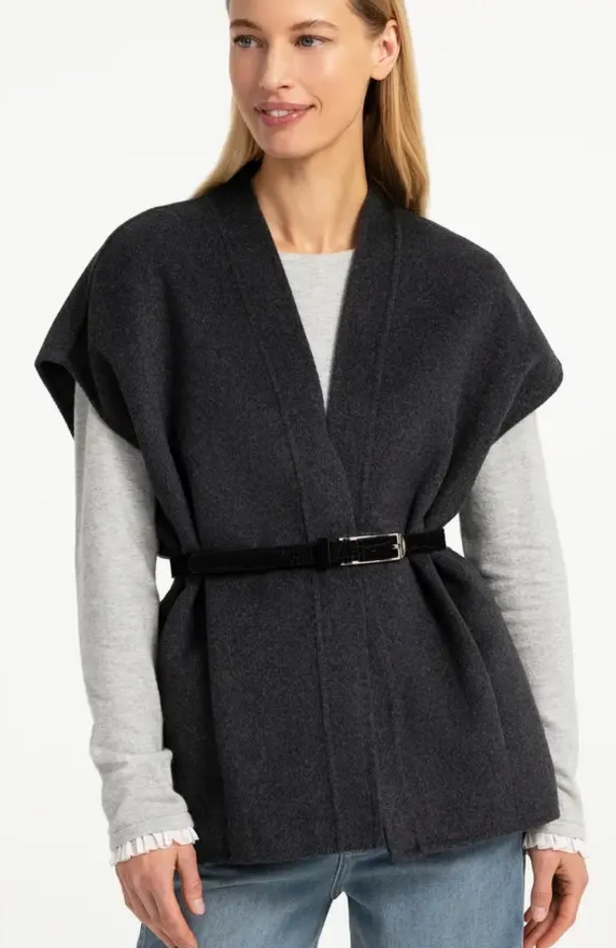 Oversized Wool Mix Vest