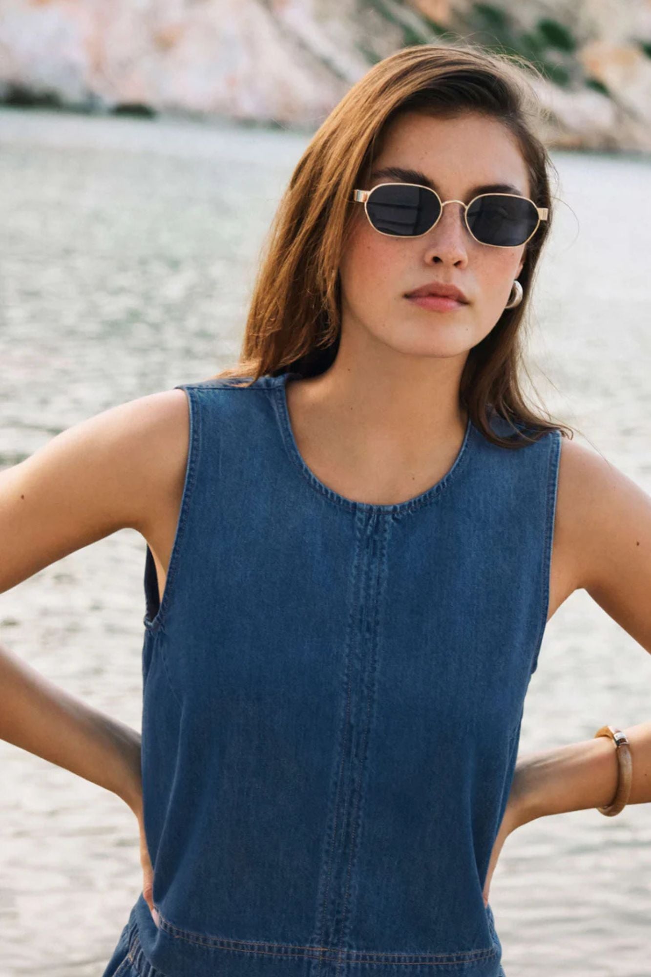 Sun Seeker Denim Tank