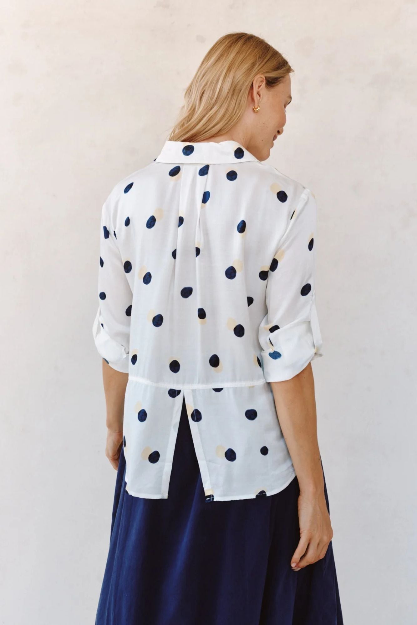 Split Back Button Down Shirt