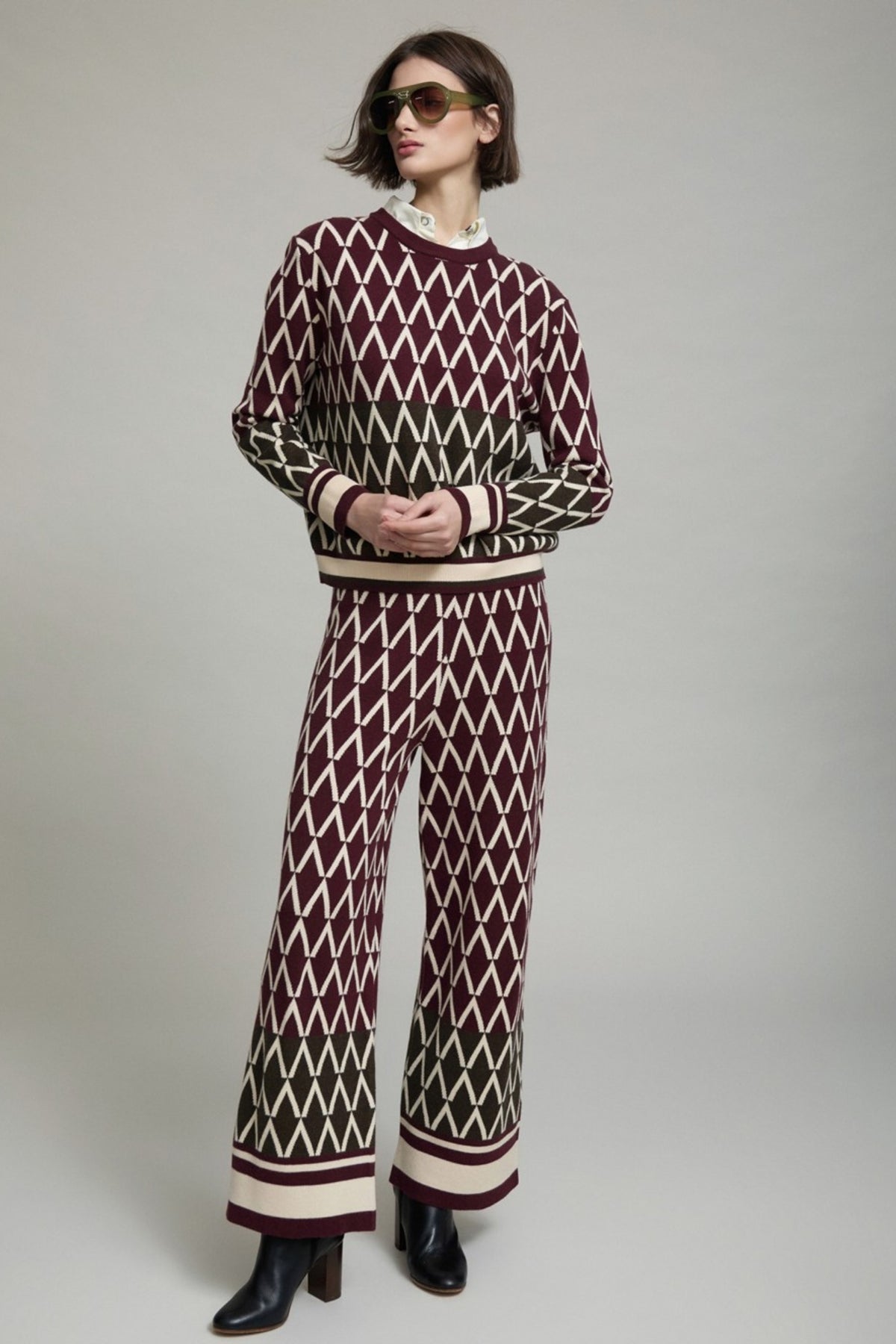 Jacquard Geometric Sweater