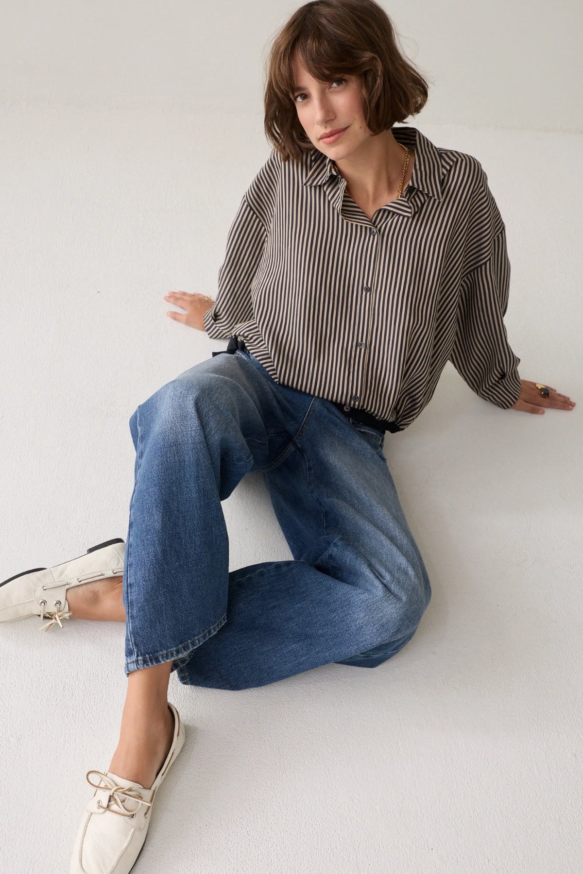 Boxy Two-Tone Blouse