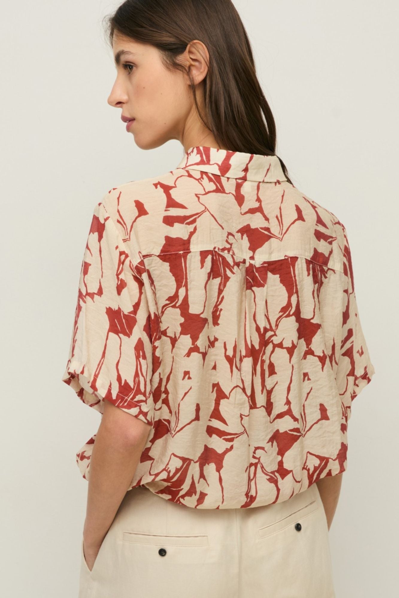 Printed Shirt with Tie