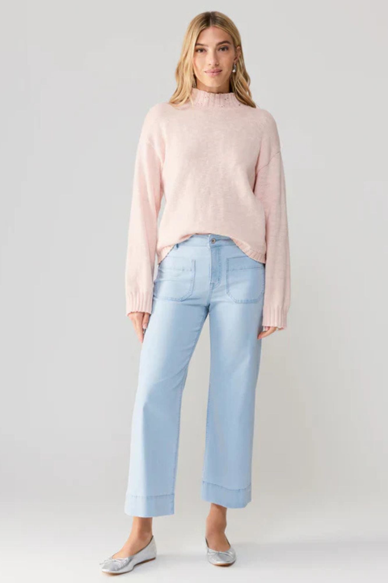 The Marine Crop Standard Rise Wide Leg