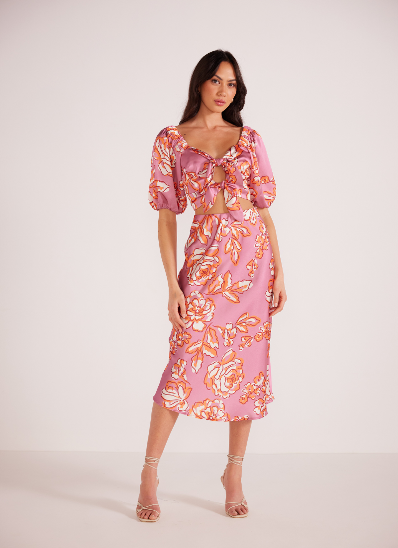 Mandevilla Bias Midi Skirt