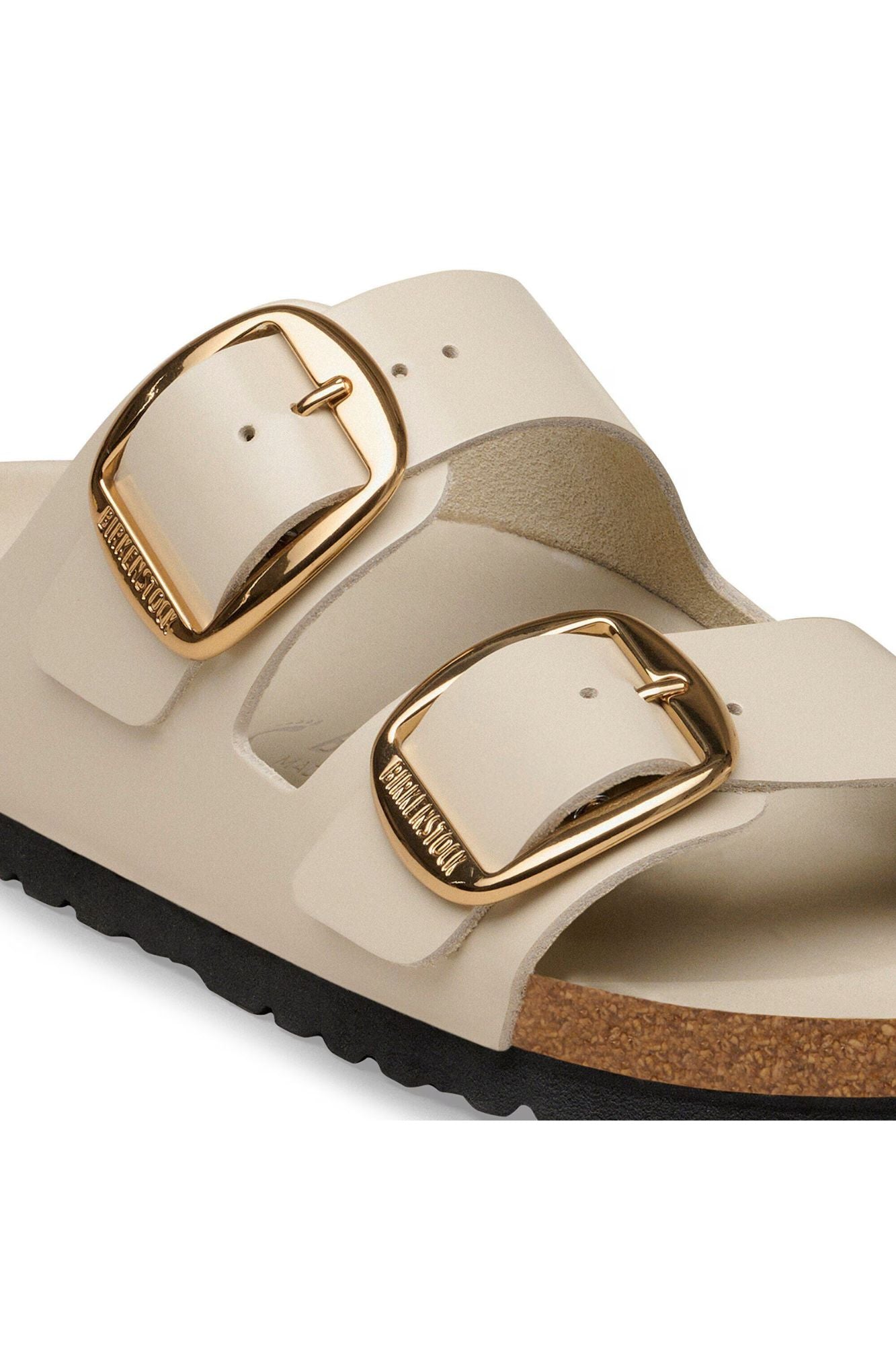 Arizona Big Buckle Natural Leather Patent I Narrow
