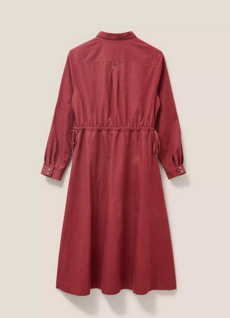 Robe chemise en velours côtelé Jade