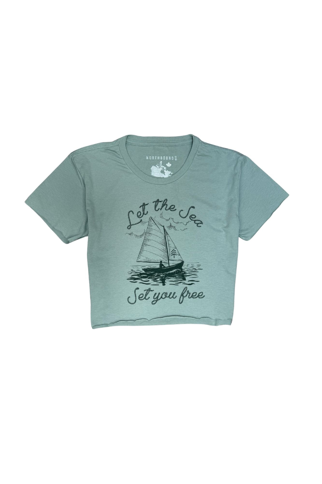 Let The Sea Set You Free Crop T-Shirt