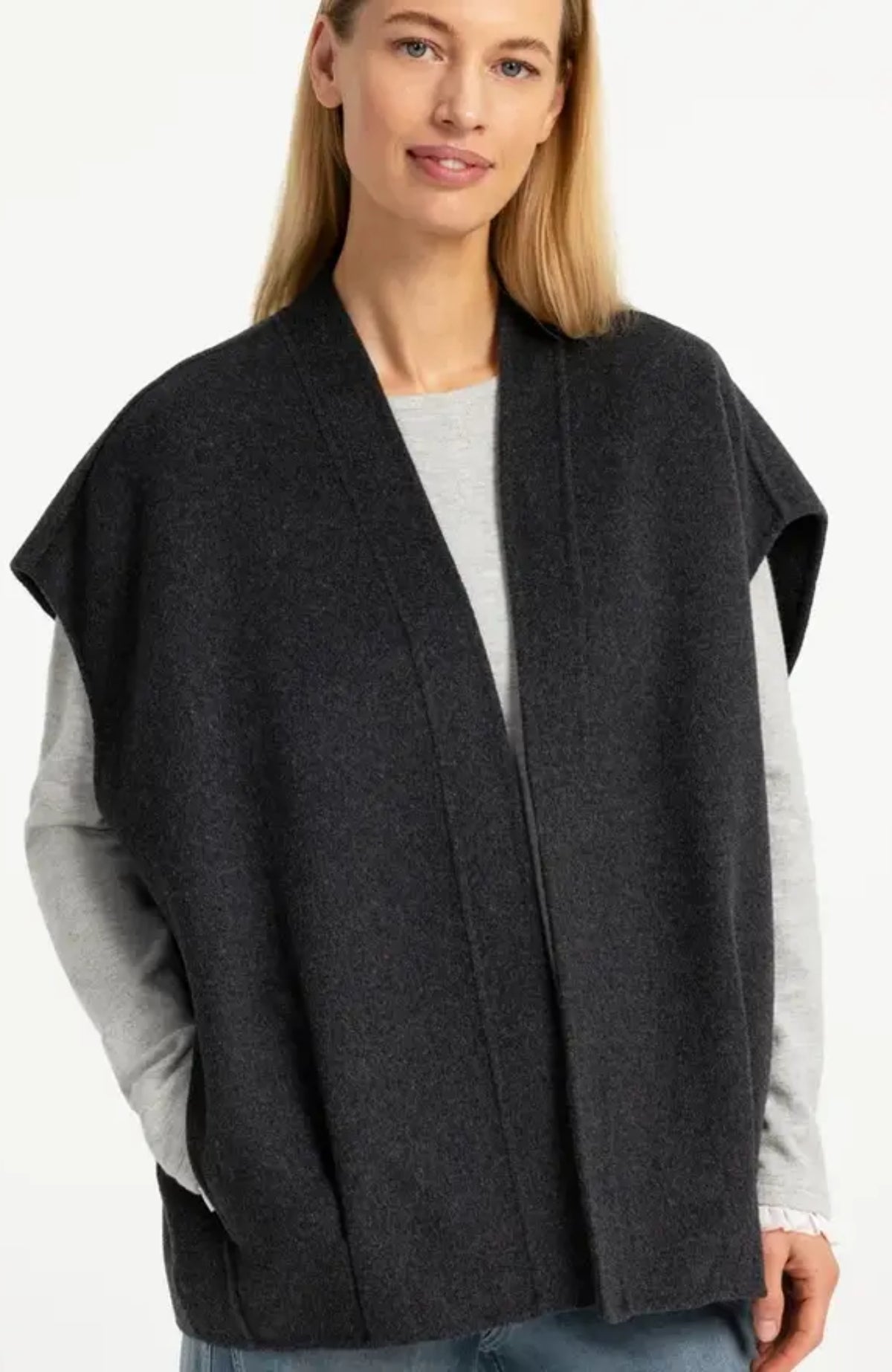 Oversized Wool Mix Vest