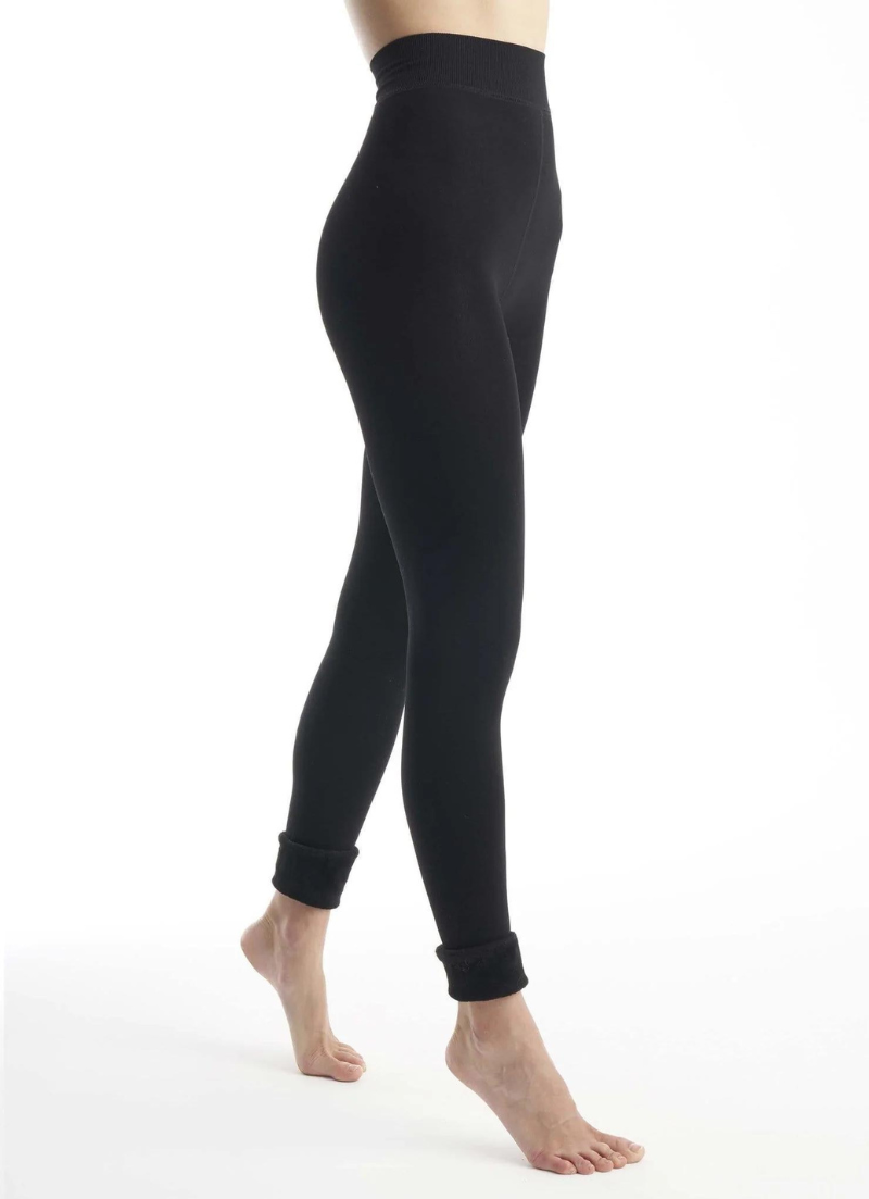 Legging doublé de fourrure pour femme