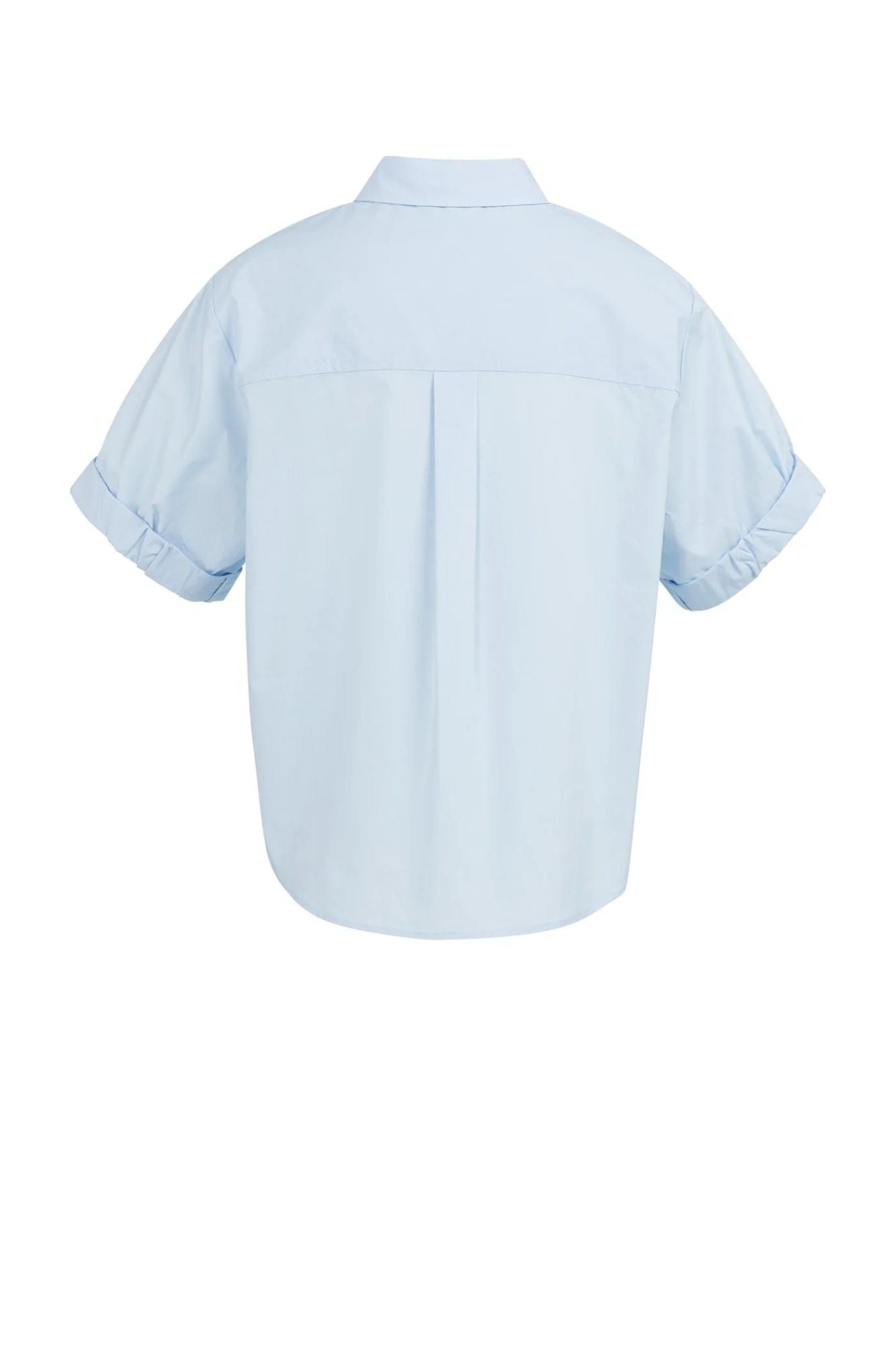 Short Roll Up Sleeve Blouse