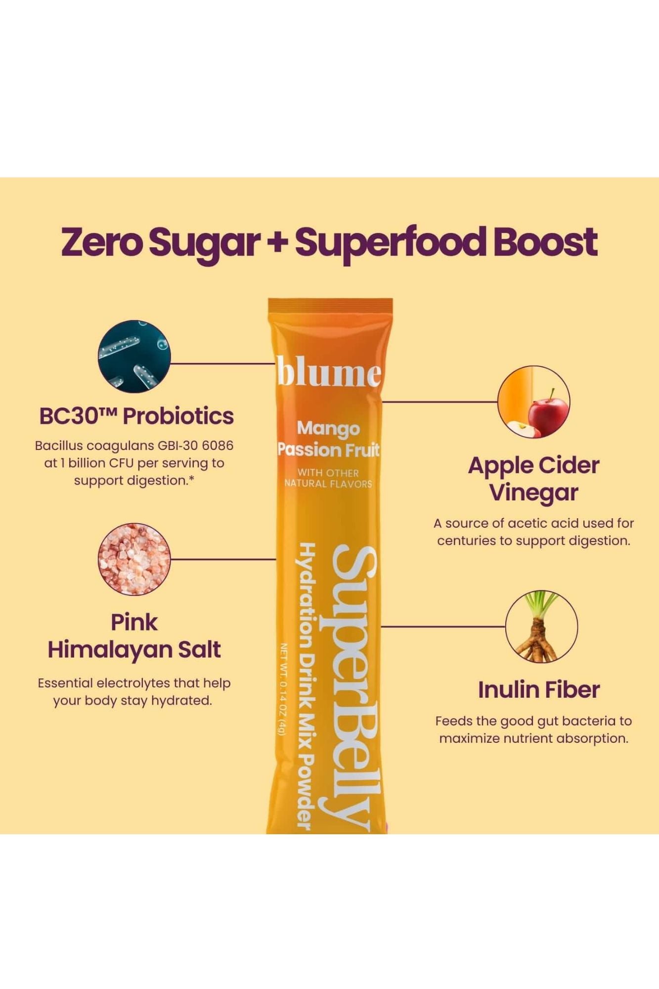 SuperBelly Mango Passion Fruit