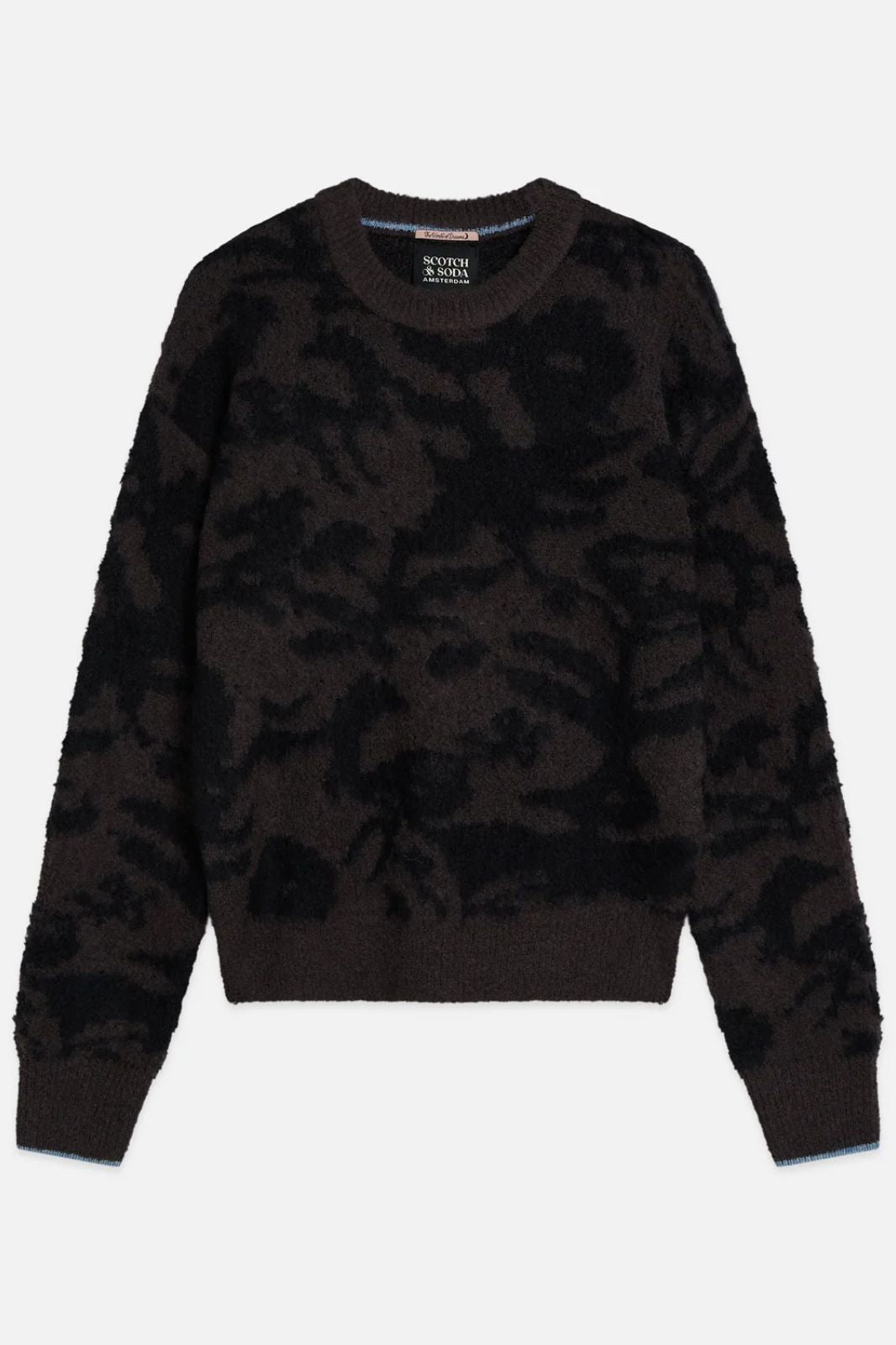 Fuzzy Jacquard Pullover
