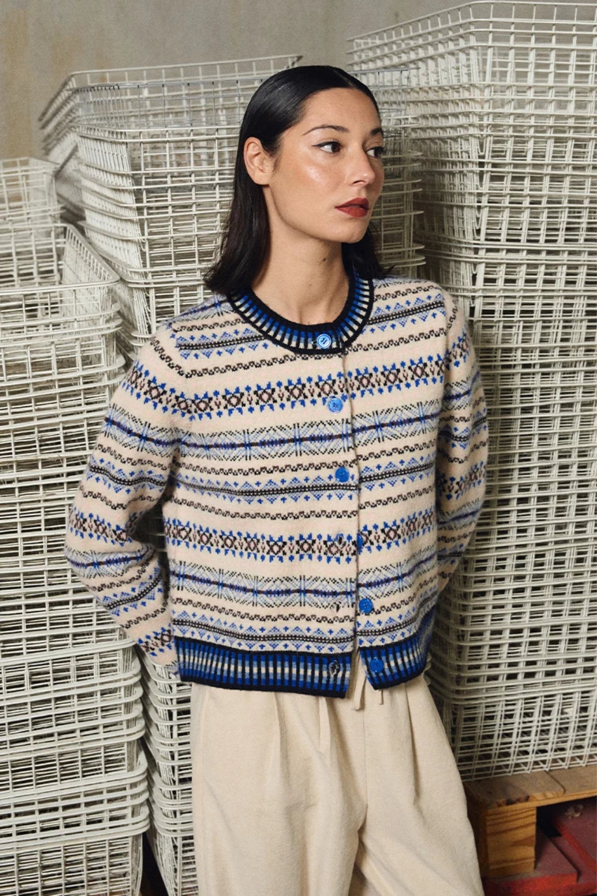 Tibetan Pattern Cardigan