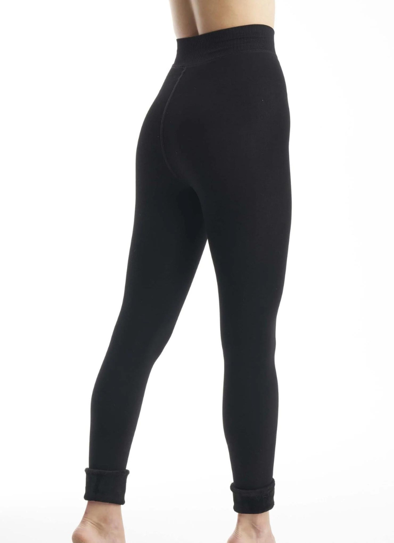 Legging doublé de fourrure pour femme