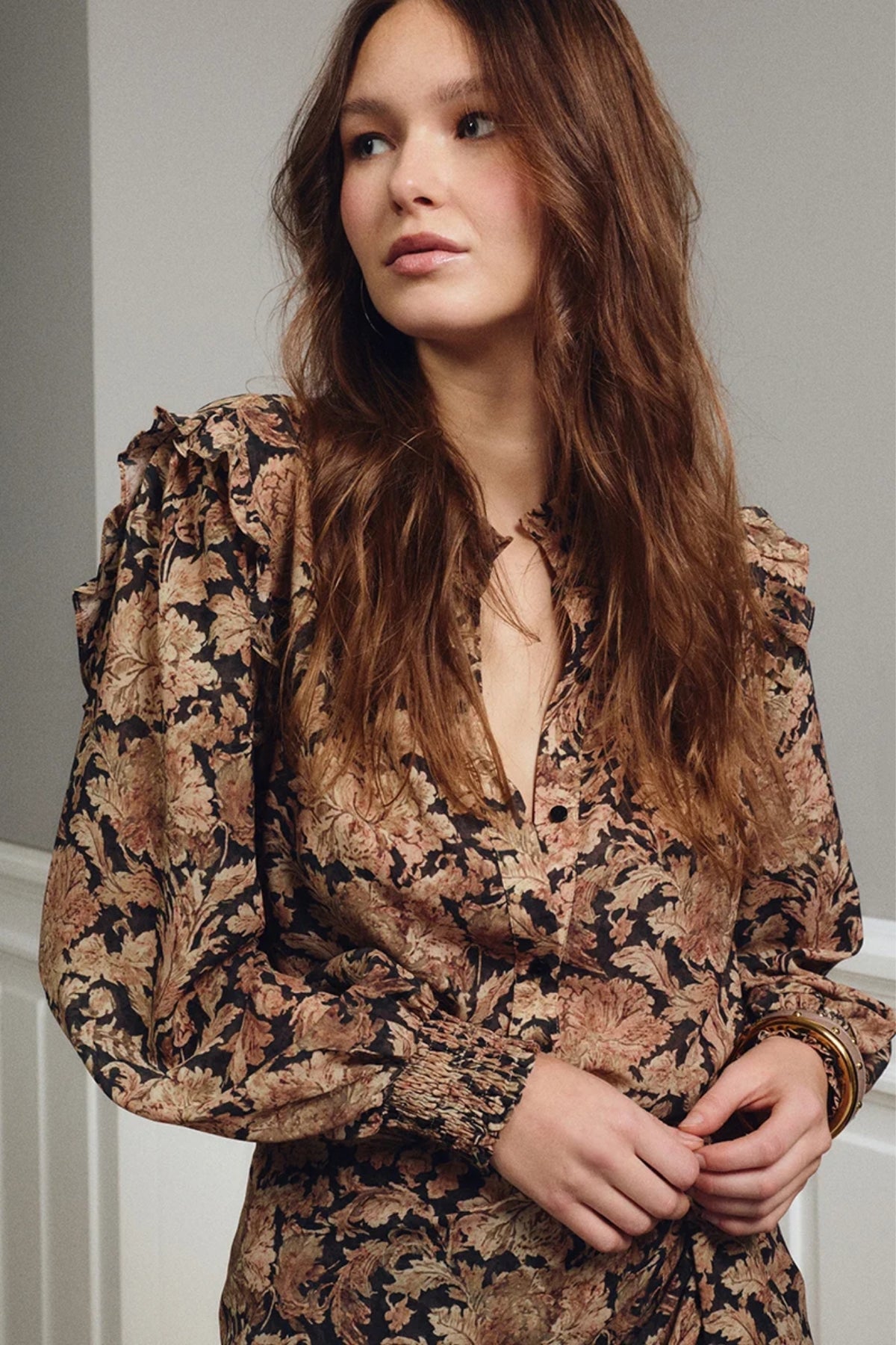 Mandarin Collar Blouse